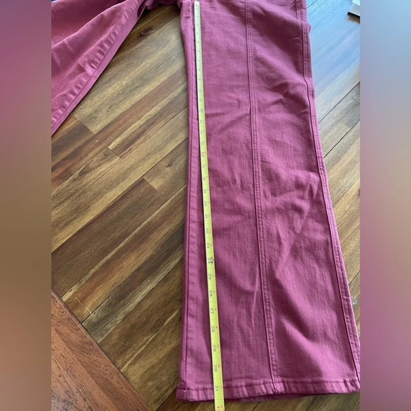 Judy Blue burgundy high rise front seam straight leg jeans - Picture 6 of 14